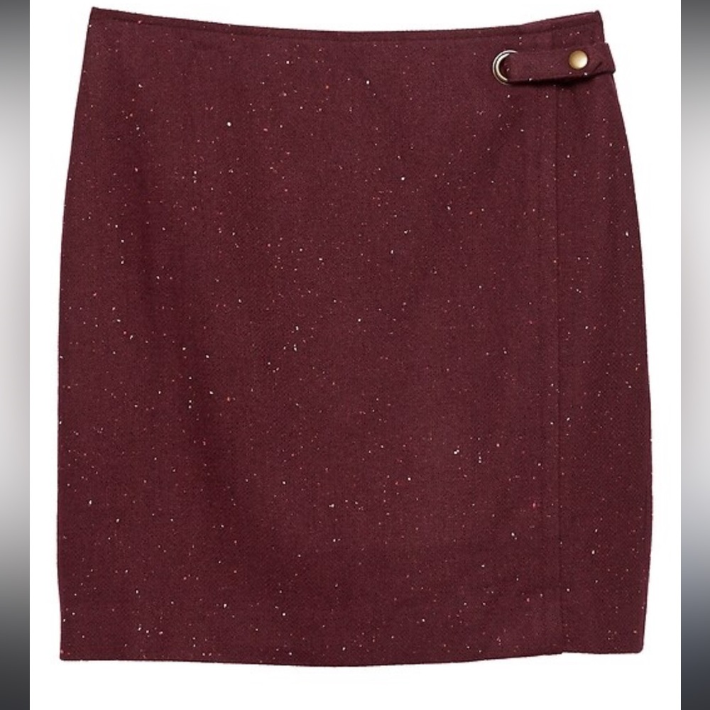 Banana Republic Burgundy wrap skirt